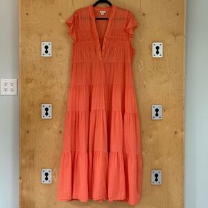 Sundance Orange Ruffled Maxi Dress